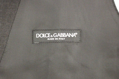 Shop Dolce & Gabbana Gray Slim Fit Button Front Dress Formal Men's Vest