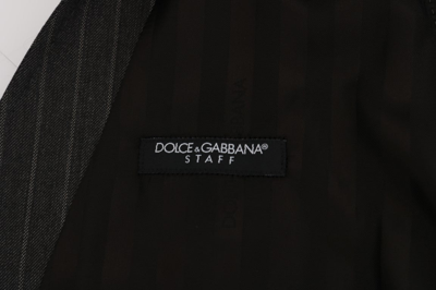 Shop Dolce & Gabbana Gray Staff Wool Stretch Men's Vest