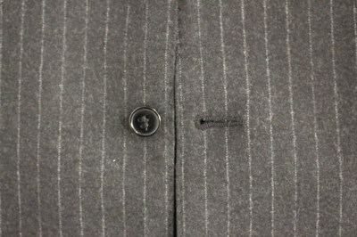 Shop Dolce & Gabbana Gray Striped Wool Logo Vest Gilet Men's Vests