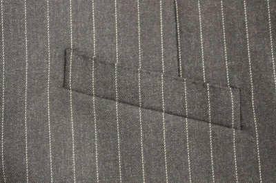 Shop Dolce & Gabbana Gray Striped Wool Logo Vest Gilet Men's Weste