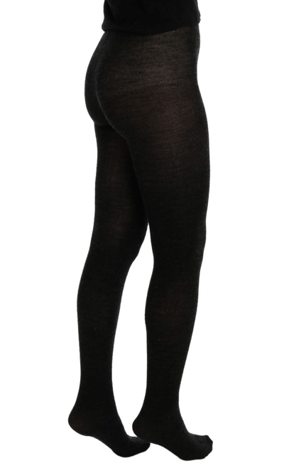 Shop Dolce & Gabbana Gray Wool Blend Stretch Women's Tights