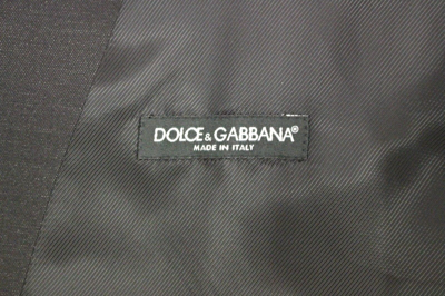 Shop Dolce & Gabbana Gray Wool Silk Dress Vest Gilet Men's Weste