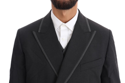 Shop Dolce & Gabbana Gray Wool Stretch 3 Piece Two Button Men's Suit