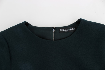 Shop Dolce & Gabbana Green 3/4 Sleeve Wool Women's Blouse