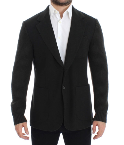 Shop Dolce & Gabbana Elegant Green Cashmere Blazer Men's Jacket