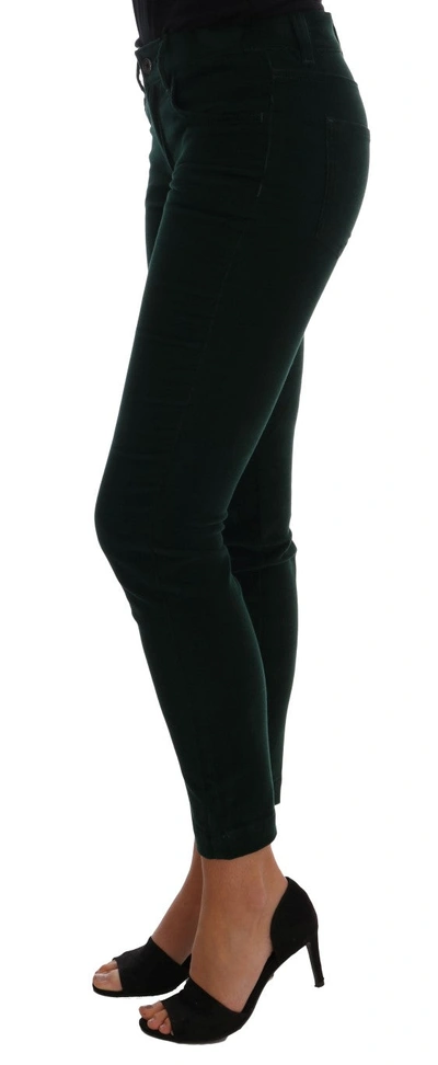 Shop Dolce & Gabbana Green Corduroy Cotton Stretch Women's Jeans