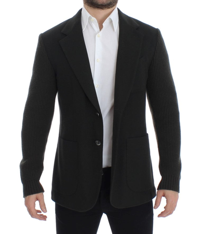 Shop Dolce & Gabbana Elegant Green Cashmere Blazer Men's Jacket