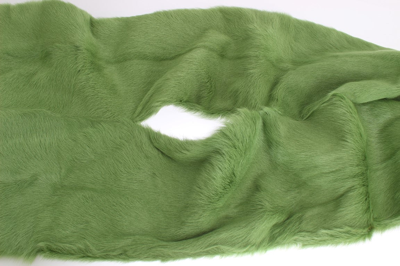 Shop Dolce & Gabbana Green Goat Fur Long Women's Scarf