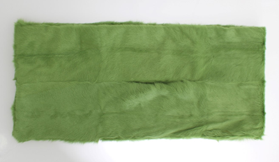 Shop Dolce & Gabbana Green Goat Fur Long Women's Scarf