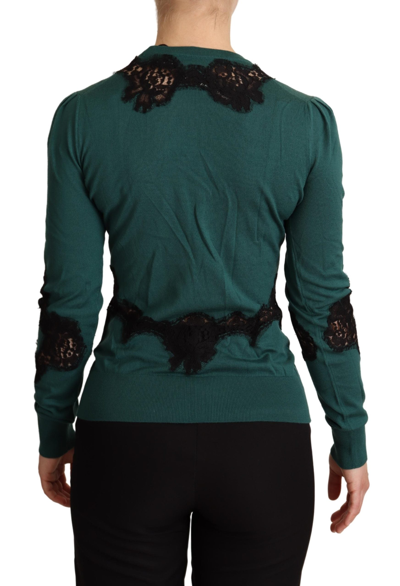 Dolce & Gabbana Green Wool Crewneck Sweater In Green
