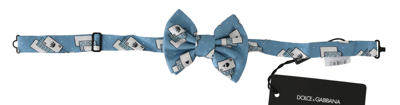 Shop Dolce & Gabbana Elegant Silk Light Blue Bow Men's Tie