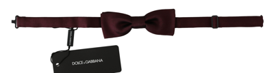 Shop Dolce & Gabbana Men Violet 100% Silk Adjustable Neck Papillon Bow Men's Tie