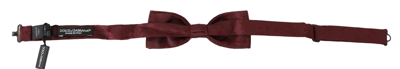 Shop Dolce & Gabbana Elegant Maroon Silk Bow Men's Tie In Bordeaux
