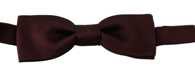 Shop Dolce & Gabbana Men Violet 100% Silk Adjustable Neck Papillon Bow Men's Tie