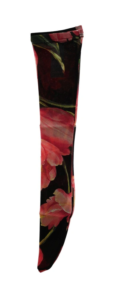 Shop Dolce & Gabbana Multicolor Floral Tulip Nylon Women's Socks