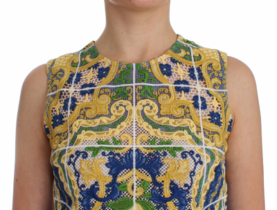 Shop Dolce & Gabbana Multicolor Majolica Embroidered Women's Sweater