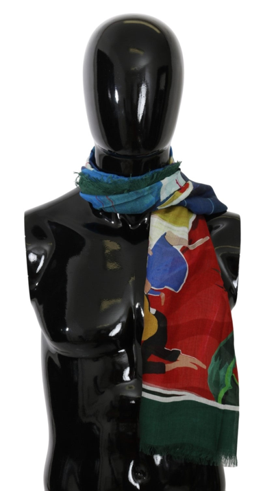 Shop Dolce & Gabbana Elegant Multicolor Modal-cashmere Men's Men's Scarf