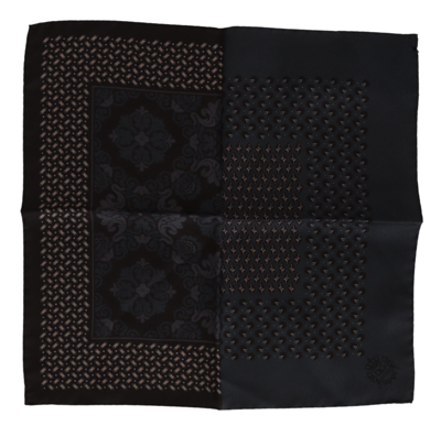 Shop Dolce & Gabbana Multicolor Patterned Silk Pocket Square Men's Handkerchief