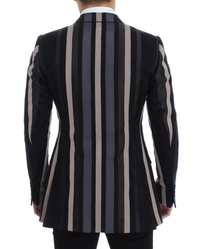 Shop Dolce & Gabbana Multicolor Striped Wool Slim Men's Blazer