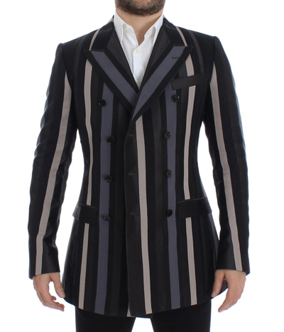 Shop Dolce & Gabbana Multicolor Striped Wool Slim Men's Blazer