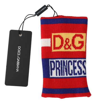 Shop Dolce & Gabbana Multicolor Wool D&amp;g Princess Wristband Men's Wrap