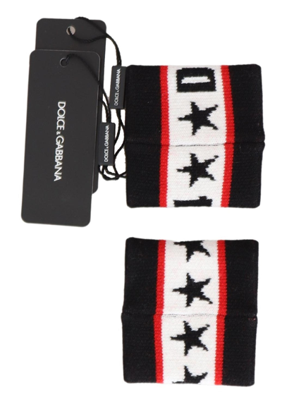 Shop Dolce & Gabbana Multicolor Wool Knit Panda Men Wristband Men's Wrap