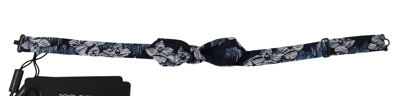 Shop Dolce & Gabbana Elegant Navy Silk Bow Men's Tie In Navy Blue