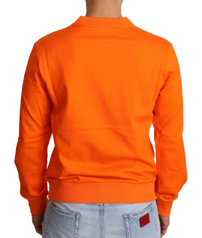 Shop Dolce & Gabbana Regal Crewneck Cotton Sweater In Men's Orange