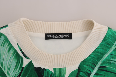 Shop Dolce & Gabbana Pineapple Banana Sequins Crewneck Women's Sweater In Multicolor