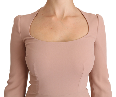 Dolce & Gabbana Elegant Light Pink A-line Knee Length Dress In Pink