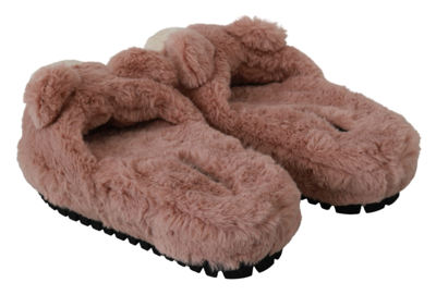 Shop Dolce & Gabbana Pink Bear House Slippers Sandals Women's Shoes