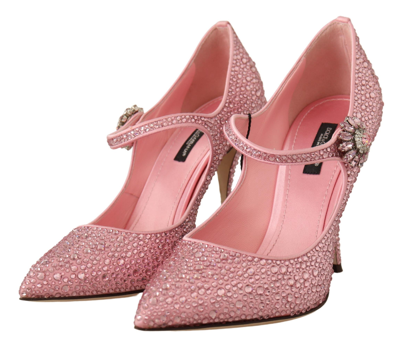 Shop Dolce & Gabbana Pink Rhinestones Mary Janes Women's Pumps