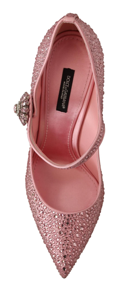 Shop Dolce & Gabbana Pink Rhinestones Mary Janes Women's Pumps