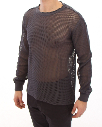 Shop Dolce & Gabbana Purple Runway Netz Pullover Netted Men's Sweater