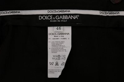 Shop Dolce & Gabbana Purple Wool Stretch Formal Men's Pants