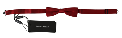 Shop Dolce & Gabbana Elegant Red Dotted Silk Bow Men's Tie