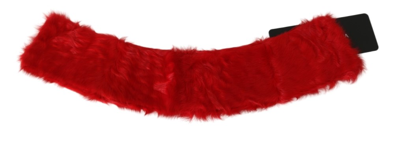 Shop Dolce & Gabbana Elegant Red Lambskin Women's Scarf