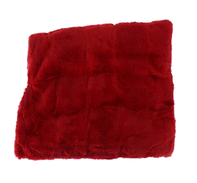 Shop Dolce & Gabbana Red Weasel Fur Crochet Hood Scarf Women's Hat