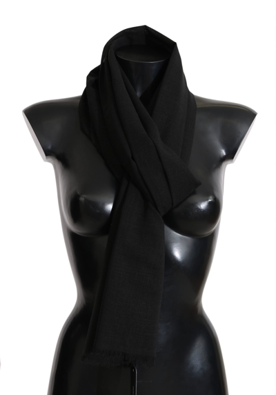 Shop Dolce & Gabbana Elegant Black Wool Blend Women's Scarf