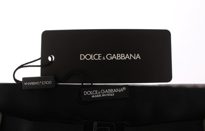 Shop Dolce & Gabbana Silver Wide Belt Silk Men's Cummerbund