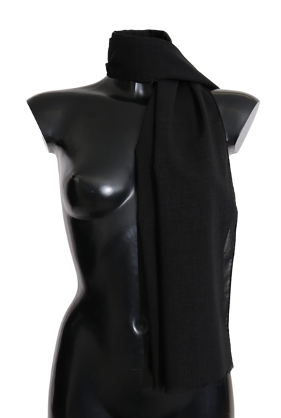 Shop Dolce & Gabbana Elegant Black Wool Blend Women's Scarf