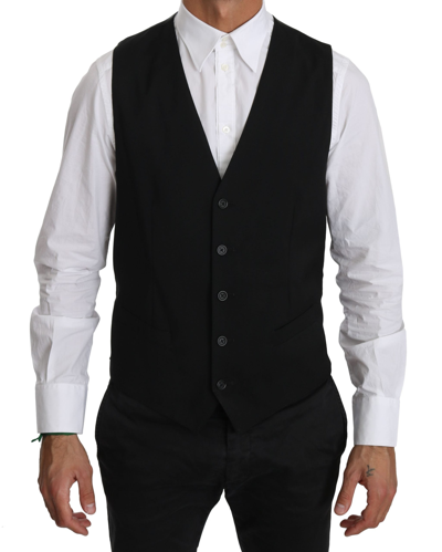 Dolce & Gabbana Black Formal Gillet Staff Vest Dress |