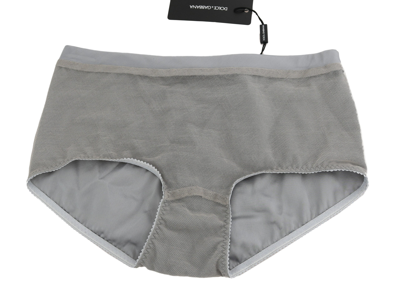 Shop Dolce & Gabbana Underwear Silver With Net Silk Women's Bottoms