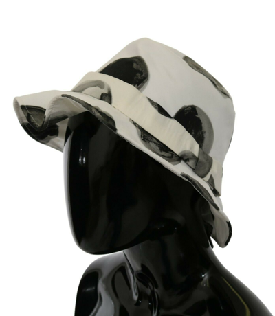 Shop Dolce & Gabbana Polka Dot Cotton Bucket Hat - White & Women's Black