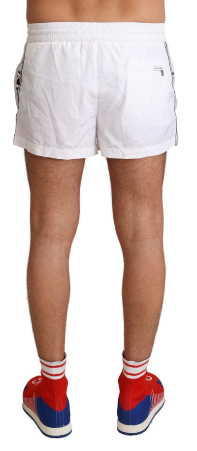 Shop Dolce & Gabbana White King Mens Beachwear Swimwear Men's Shorts