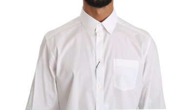 Shop Dolce & Gabbana White Long Sleeve Dress Formal Men's Shirt