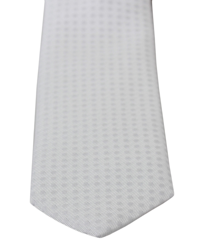 Shop Dolce & Gabbana Elegant White Patterned Silk Blend Neck Men's Tie
