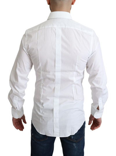 Shop Dolce & Gabbana White Pure Cotton Men Dress Formal Men's Shirt