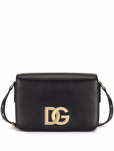 Shop Dolce & Gabbana Dolce E Gabbana Women's Black Leather Shoulder Bag