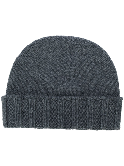 Shop Drumohr Men's Grey Cashmere Hat